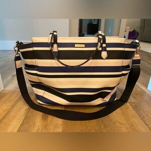 Kate Spade Blue/Pink Striped Diaper Bag